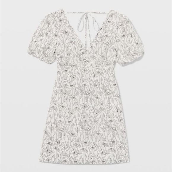 Club Monaco Floral Double V Tie Back Dress - Picture 4 of 11